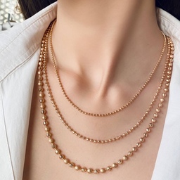 گردنبند زنانه ژوپینگ طرح گوی درشت طول 45 سانت طرح مشابه طلا با ارسال رایگان