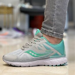 کفش،کتونی،ساکنی،ساکونی، saucony رنگ طوسی سبز