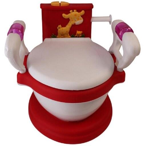 توالت فرنگی موزیکال کودک (قصری) سامیا تویز  Samya Toys  رنگ قرمز