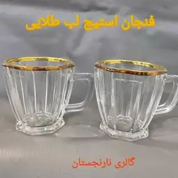 فنجان استیج لب طلایی با ارسال رایگان 