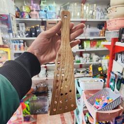 کفگیر چوبی مدل پارویی سوراخ دار