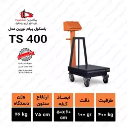 ترازو باسکول 400 کیلوگرم پیام توزین مدل TS400