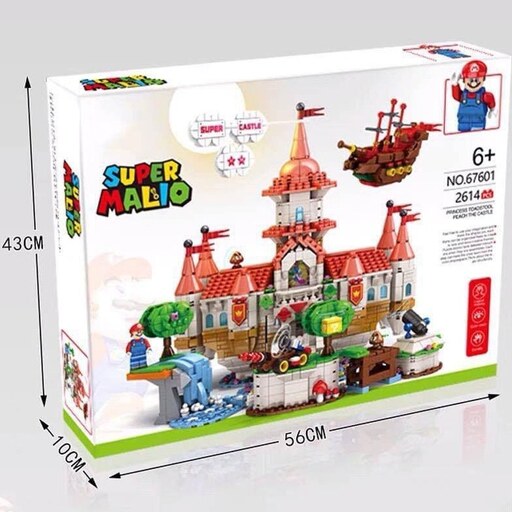 اسباب بازی لگو سوپر ماریو  قصر شاهزاده هلو ماریو 2614 قطعه مدل 67601