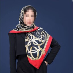روسری ابریشم توییل قواره 120 دور دست دوز  