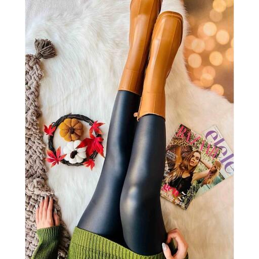 لگ شاین طرح چرم(فری سایز38 تا 44-46)- شلوار لگ زنانه- شلوار بیرونی- شلوار جذب زنانه- لگ 