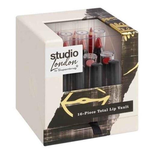 ست آرایش لب استودیو لندن Studio London مدل سوپردراگ Superdrug  تعداد 16 عدد
