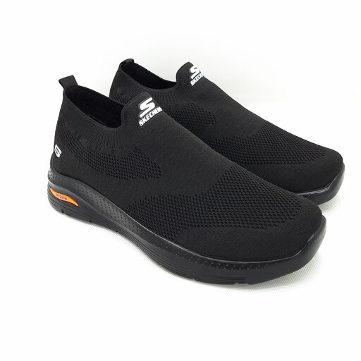  کفش اسپرت مردانه جورابی مخصوص پیاده روی اسکیچرز  زیره پیو رنگ مشکی خیلی سبک و نرم ورزشی راحتی آنتیک  221434