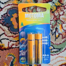 باتری نیم قلمی MOTOMA موتوما  پنج بسته نارنجی رنگ بسته های دو عددی مجموعا ده عدد