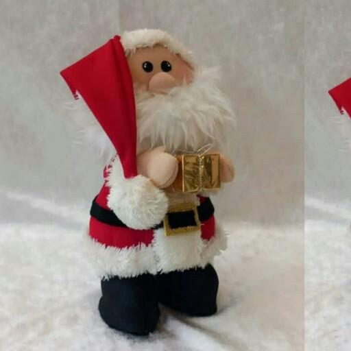 عروسک بابانوئل کریسمسی دستساز قابل شستشو 30 سانت دکوری با ارسال رایگان