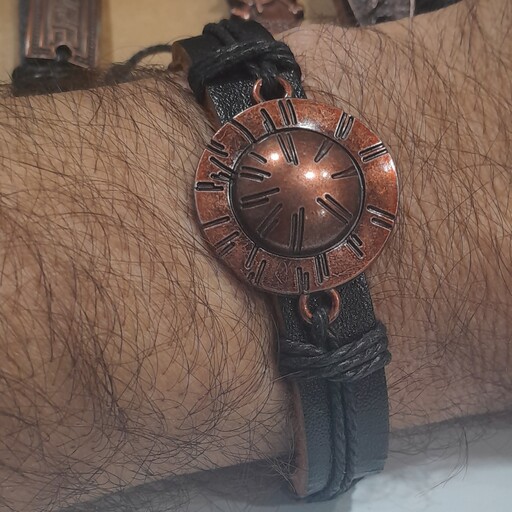 دستبند چرمی مصنوعی طرح قطب نما -زیبا -مناسب برای هدیه ولنتاین و غیره