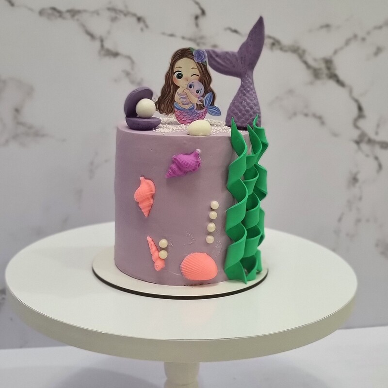 کیک دخترانه طرح پری دریایی(هزینه ارسال به صورت پس کرایه)