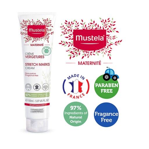 کرم پیشگیری از ترک موستلا فرانسه استرچ مارک 150 میل mustela stretch marks انقضا  2026