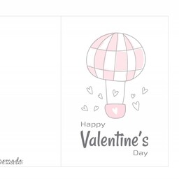 کارت پستال روز عشق طرح بالن happy valentine day