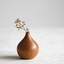گلدان چوبی خراطی