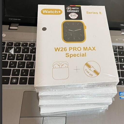 ساعت هوشمند سری 7 w26 pro max همراه با ایرپاد و دو بند رایگان