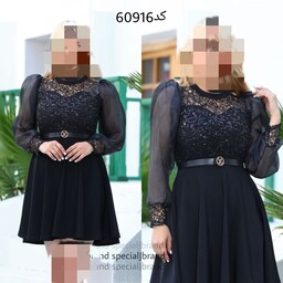 تونیک مجلسی لباس زنانه لباس مجلسی سایزبندی38تا46-ارسال رایگان و فوری -تک رنگ-نشمین(لطفاموجودی بگیرید)
