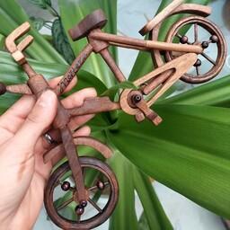 دکوری و اسباب بازی دوچرخه چوبی دستساز