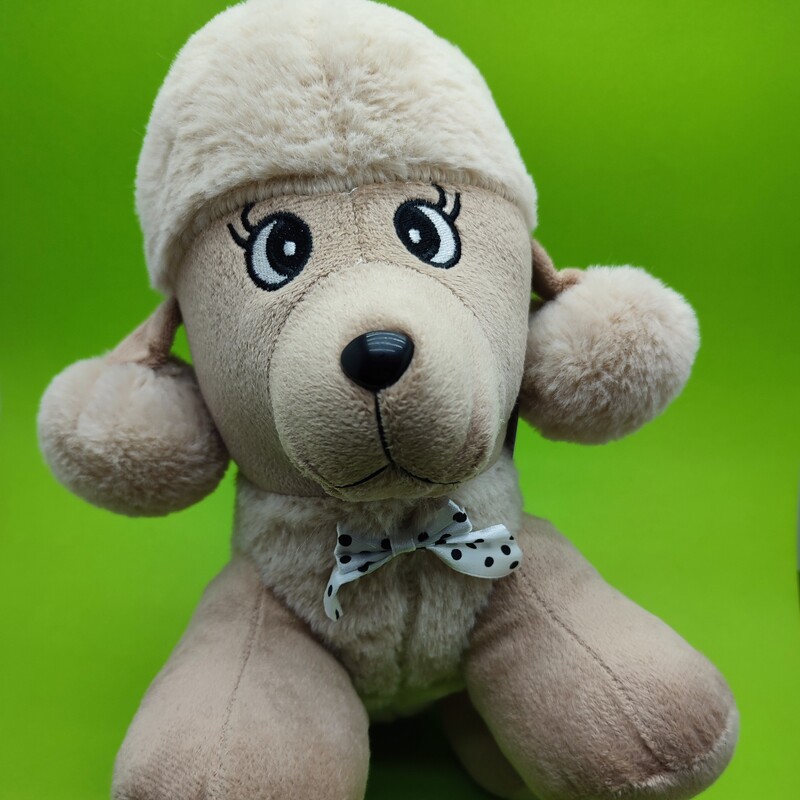 عروسک پولیشی سگ گوش منگوله ای .پولیش باکیفیت .نانو الیاف و مناسب استفاده برای کودکان بالای یک سال بدون ایجاد حساسیت .