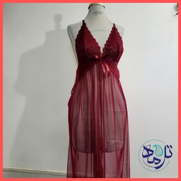 لباس خواب بلند  دامن چاکدار .همراه شورت .در 6 رنگ و سایز بندی متنوع