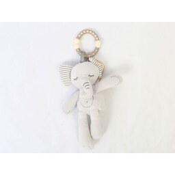 آویز کریر جغجغه ای نوزادی دخترانه طرح فیل  کد ceg4121A 