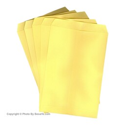 پاکت مقوایی سایز A5 بسته 5 عددی - زرد