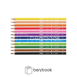 milan / مداد رنگی میلان / 12 رنگ / جعبه مقوایی / کد 80012
