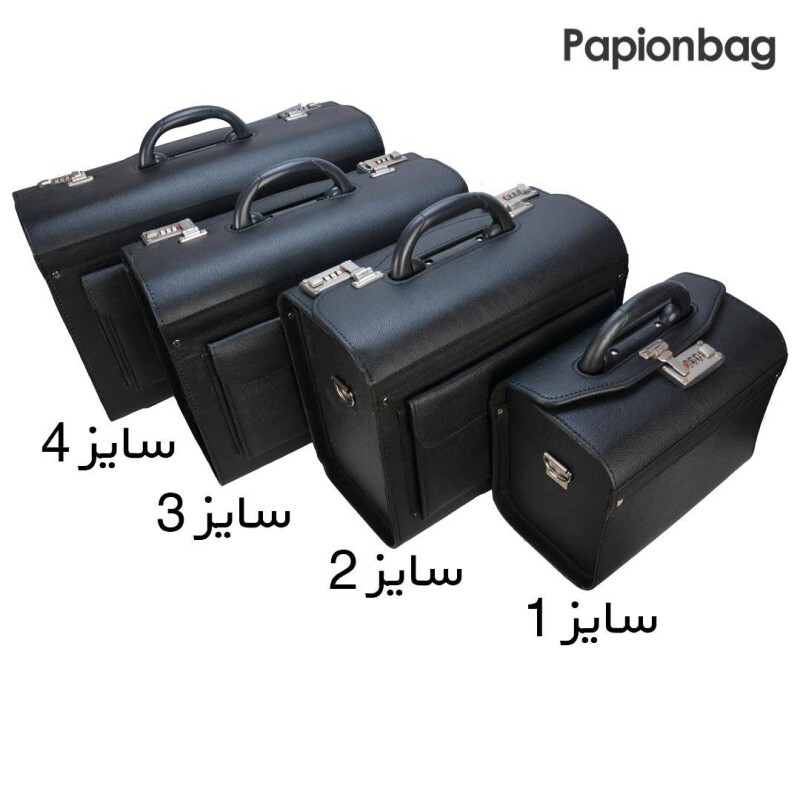 سایز 3 چمدان خلبانی چرمی مناسب سفر، وسایل ناخن، تتو، میکاپ 