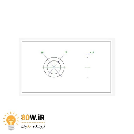 واشر فلزی M4 14mm (بسته 20 عددی)