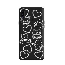 کاور طرح خرس و قلب کد f455 مناسب برای گوشی موبایل سامسونگ  Galaxy A20s