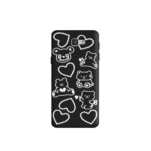 کاور طرح خرس و قلب کد f1735 مناسب برای گوشی موبایل سامسونگ Galaxy J7 Prime 