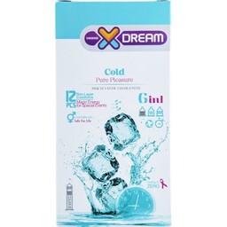 کاندوم ایکس دریم XDREAM مدل سرد COLD بسته 12 عددی