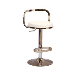 صندلی اپن جکدار پایه فلزی مدل آریین، دور حلقه ای - نقره-ای