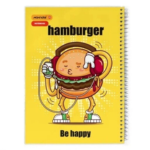 دفتر 40 برگ کد 9442 طرح فست فود مدل همبرگر(علم گستر)