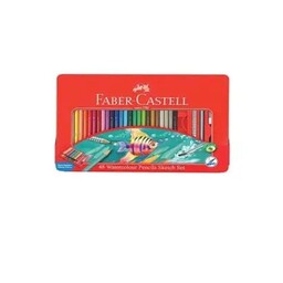 مداد رنگی 36 رنگ فابر-کاستل (Faber Castell) جعبه فلزی مدل Classic (علم گستر)