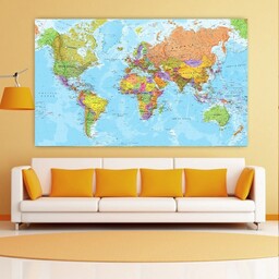 پوستر دیواری طرح نقشه جهان مدل SDP2042