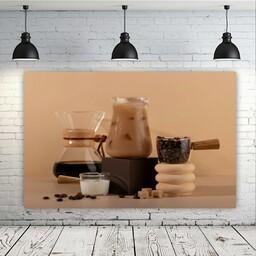 پوستر دیواری طرح قهوه و شیر قهوه مدل SDP2708