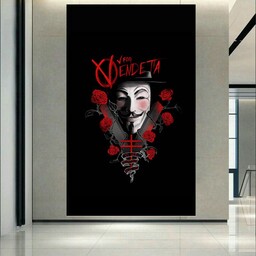 پوستر طرح فیلم V For Vendetta مدل آقای وی کد AR22070