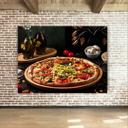 پوستر دیواری طرح فست فود مدل پیتزا کد SDP7820