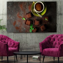 پوستر دیواری طرح قهوه و شکلات تخته ای  مدل SDP4209