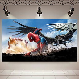 پوستر طرح فیلم Avengers مدل مرد عنکبوتی و مرد آهنی کد AR7940