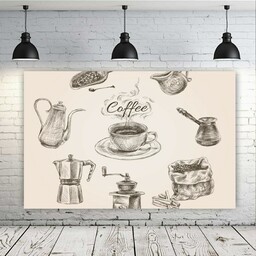 پوستر دیواری طرح قهوه و آسیاب قهوه مدل SDP2718