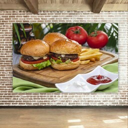 پوستر دیواری طرح فست فود مدل همبرگر مدل SDP8804