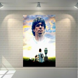 پوستر دیواری طرح ستارگان فوتبال آرژانتین مارادونا و مسی کد FP267