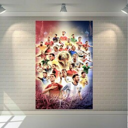 پوستر مدل پوستر دیواری طرح ستاره های فوتبال جهان کد SDP2408