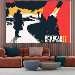 پوستر دیواری طرح گیم ردد - Red Dead Redemption 2 مدل SDP74122