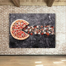 پوستر دیواری طرح فست فود مدل پیتزا کد SDP7818