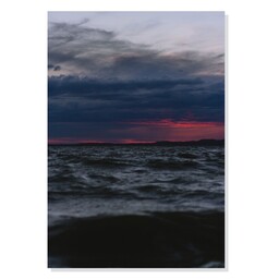 تابلو شاسی طرح غروب آفتاب و دریای سیاه Sunset &amp; Black Sea مدل NV0876