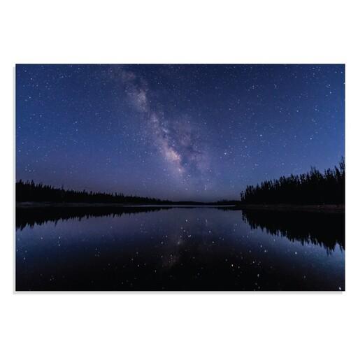 پوستر طرح آسمان پر ستاره جنگل Forest Mikly Way Starry Night مدل NV0797