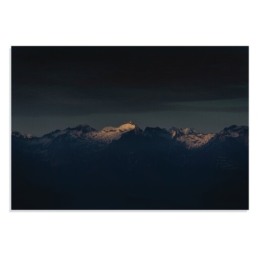 تابلو شاسی طرح قله - کوهستان - آسمان - شب Night Sky &amp; Mountains Peak مدل NV0780