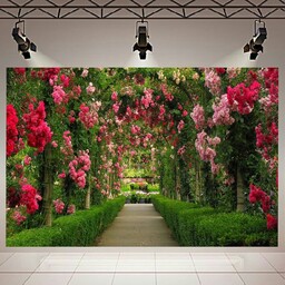 تابلو شاسی طرح طبیعت مدل باغ گلها کد AR1007